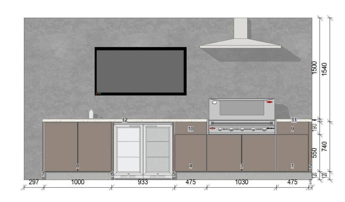 Outdoor kitchen clearance drawings